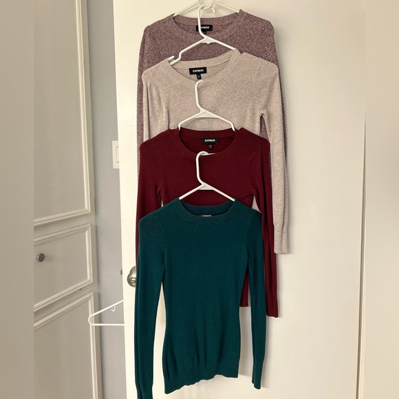 EUC Lot of 4 Express Crewneck Sweaters sz XS - Picture 7 of 11